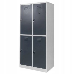 Szafka Metalowa Ubraniowa Socjalna BHP 4-Skrytkowa 180x80x50cm Szara Mega-M 756853 Szafka Metalowa Ubraniowa Socjalna BHP 4-Skrytkowa 180x80x50cm Szara Mega-M 756853