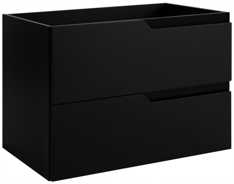 Szafka MODERN 80 cm czarna MDF frezowane uchwyty nowoczesna 808809