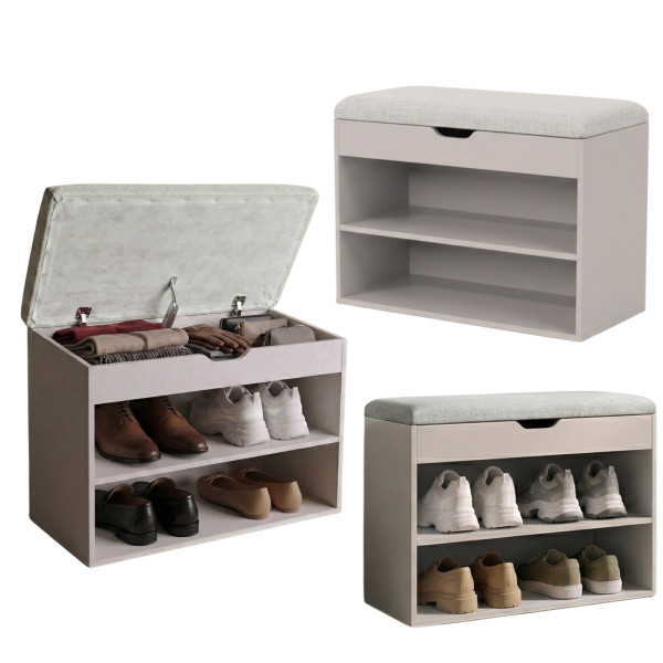 Szafka na buty z siedziskiem LEVA, 60 x 30 x 47 cm 937569