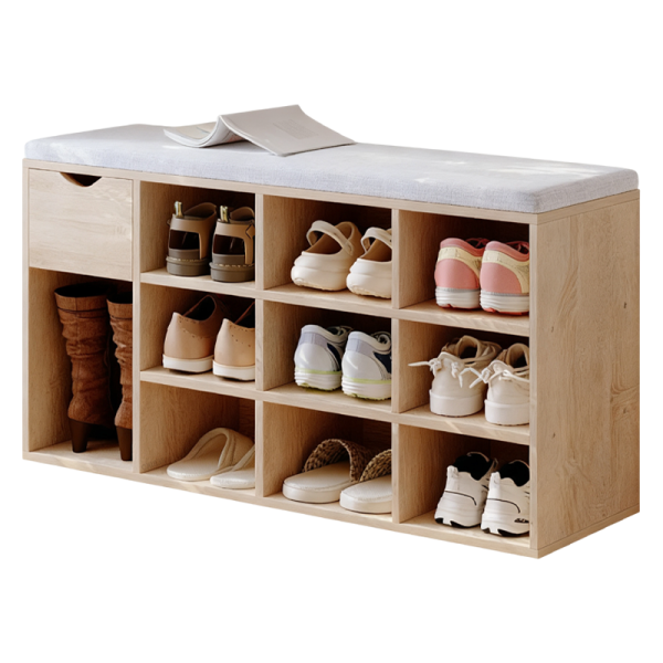 Szafka na buty z siedziskiem loft sonoma ławka przedpokój z szufladą 892266