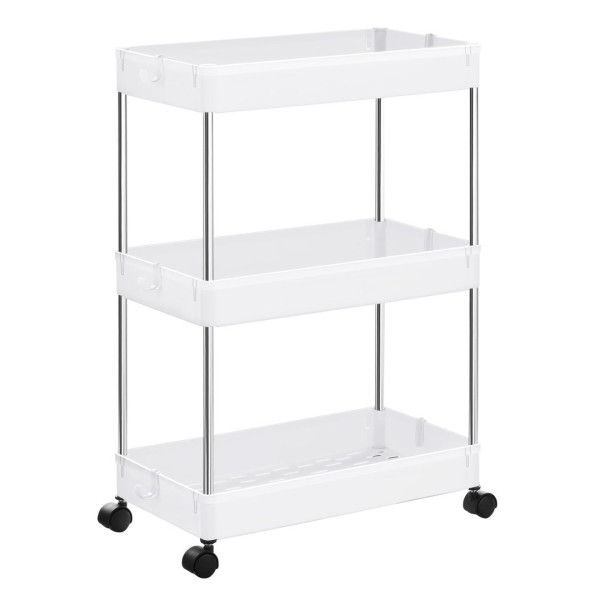 Szafka na kółkach 3 półki biała - KSC009W01 209405