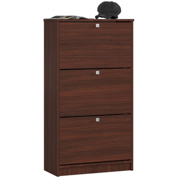 Szafka na obuwie, 3 drzwiczki, ARONA, 60x29x113, wenge, mat | TYLETEGOTU 990580