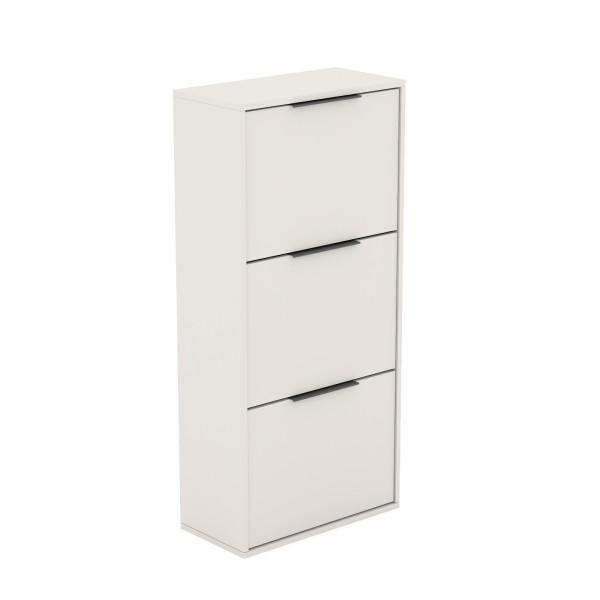 Szafka na obuwie NILO 60×130, beż piaskowy, 3-drzwiowa, stojąca lub wisząca 718119