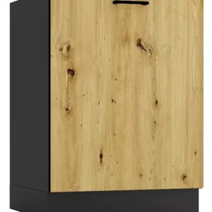 Szafka na płytę indukcyjną grafit + dąb artisan – Naska 641717