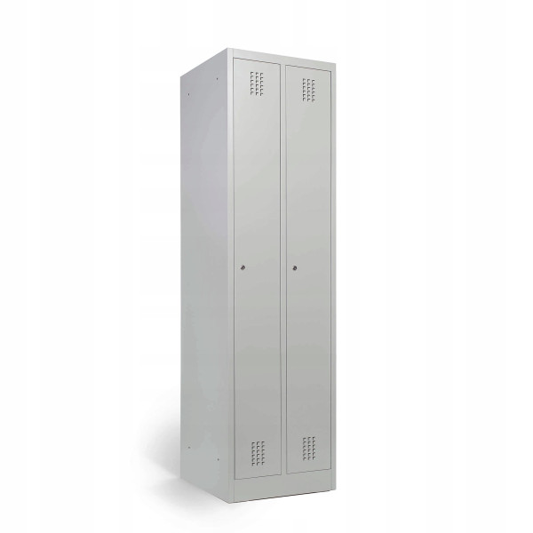 Szafka na ubrania 50 cm szara metalowa 753693
