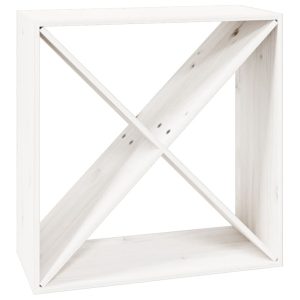 Szafka na wino Biały 62 x 25 x 62 cm Drewno sosnowe z 4 otworami vidaXL 130987 Szafka na wino Biały 62 x 25 x 62 cm Drewno sosnowe z 4 otworami vidaXL 130987