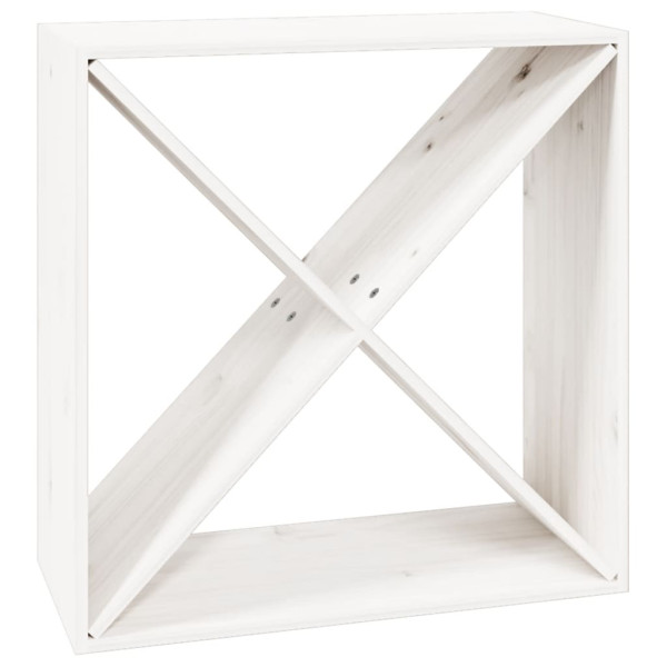 Szafka na wino Biały 62 x 25 x 62 cm Drewno sosnowe z 4 otworami vidaXL 130987