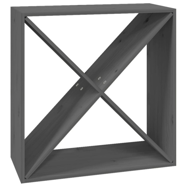 Szafka na wino Szary 62 x 25 x 62 cm Drewno sosnowe z 4 otworami vidaXL 130997