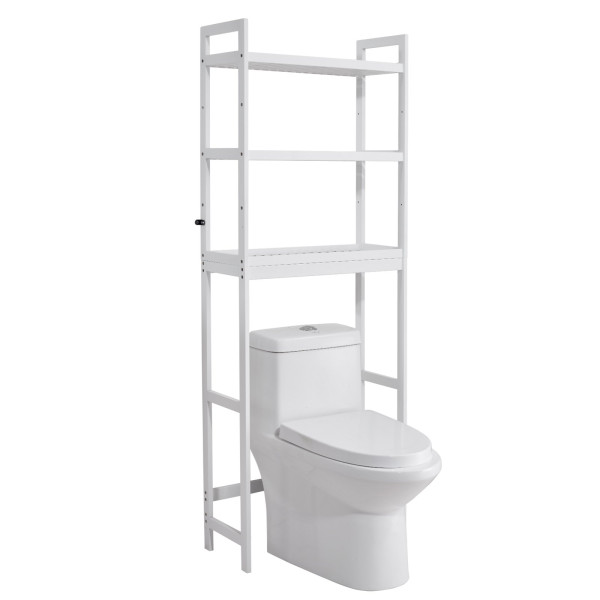 Szafka nad WC pralkę do łazienki półka regał 1,7 m Biała 850632