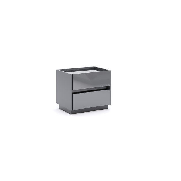 Szafka nocna 2 szuflady grafit mat 748224