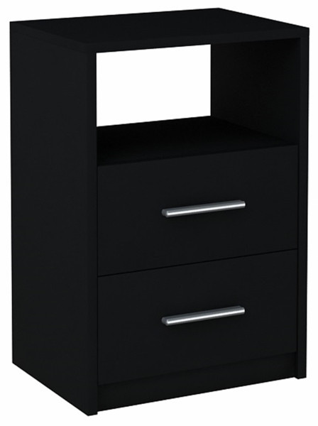 Szafka nocna 2SO CZARNA 40cm szuflady komoda regał 227781