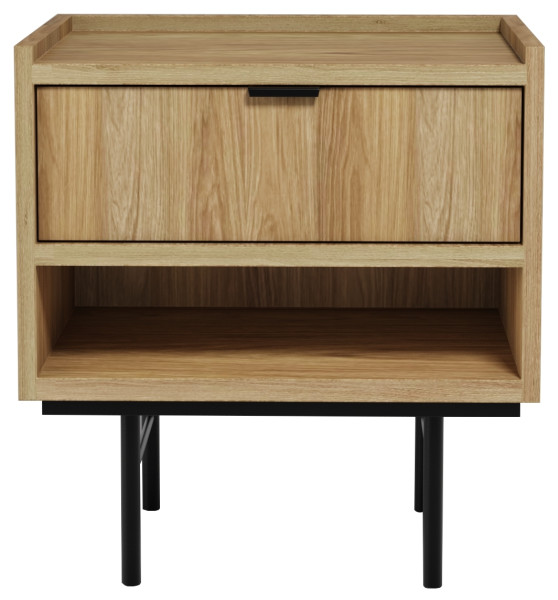 Szafka nocna 40 cm ELVIO z szufladą hikora naturalna 773756