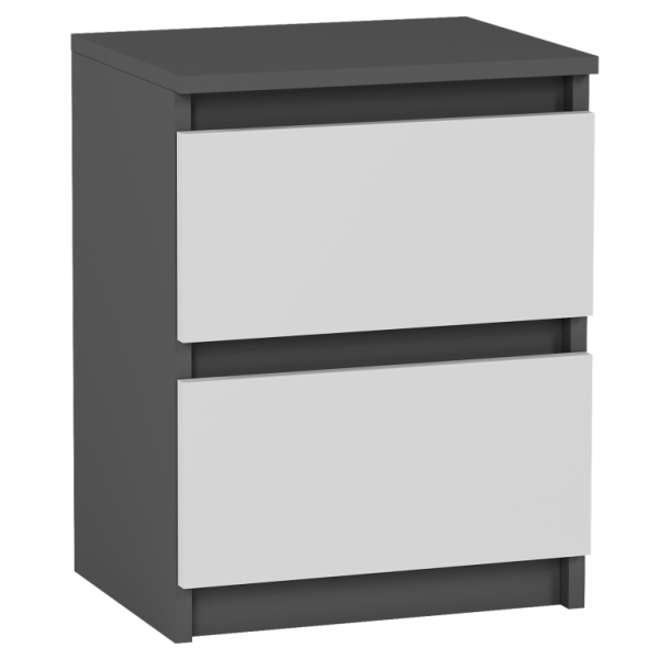 Szafka nocna 40cm 2 szuflady komoda stolik FRAMIRE R-2 antracyt mix 946887