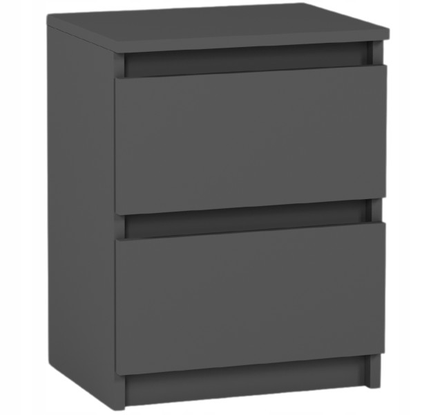Szafka nocna 40cm 2 szuflady komoda stolik FRAMIRE R-2 antracyt 946890