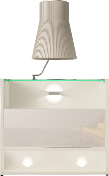 Szafka Nocna 55cm - Vision 5 Biały mat - Biały połysk 139716