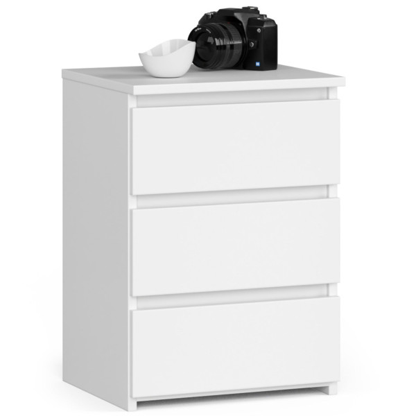 Szafka nocna AKORD CL3 Biała 40 cm 3 szuflady 40x35x57 cm 301668