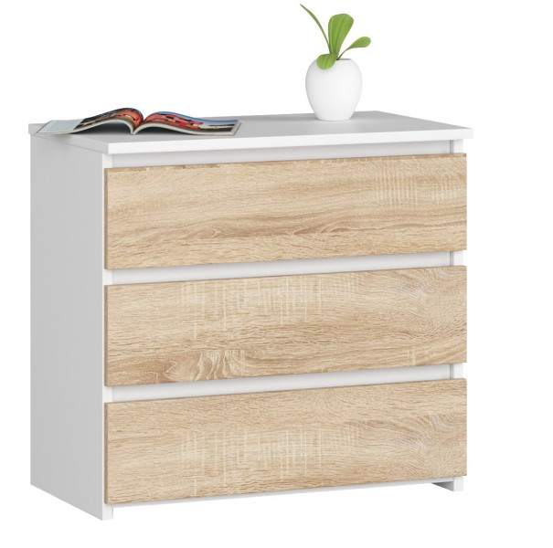 Szafka nocna AKORD CL3 Biała 60cm Dąb Sonoma mat 60x35x57cm 301654