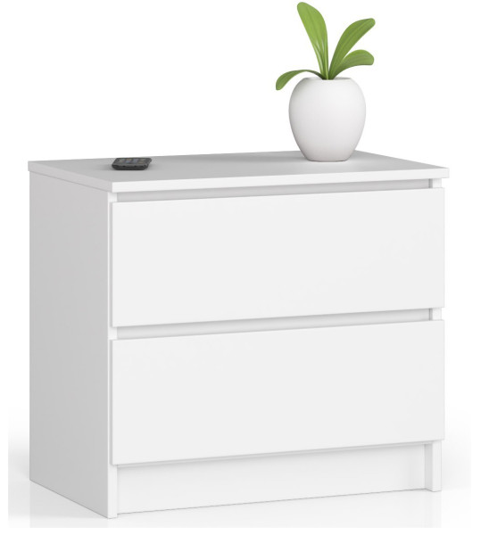 Szafka nocna AKORD K60 Biała 60 cm Biały mat 60x40x55 cm 302651