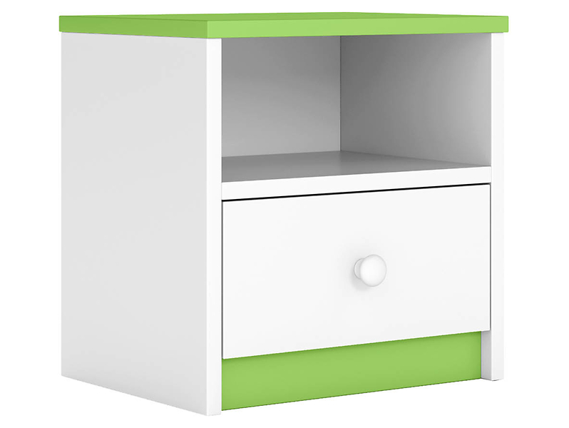 Szafka nocna Babydreams 39 cm z szufladą biały/zielony 102211