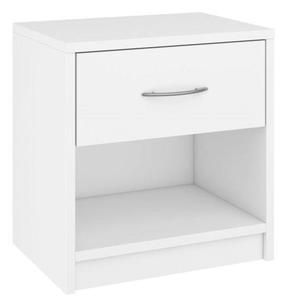 Szafka nocna BASIC 1 szuflada – Biała | 40x39x28 cm 799789