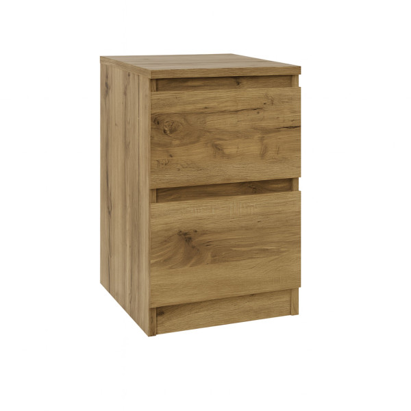 Szafka nocna BASIC 2 szuflady – Dąb Artisan | 30x53x30 cm 756045