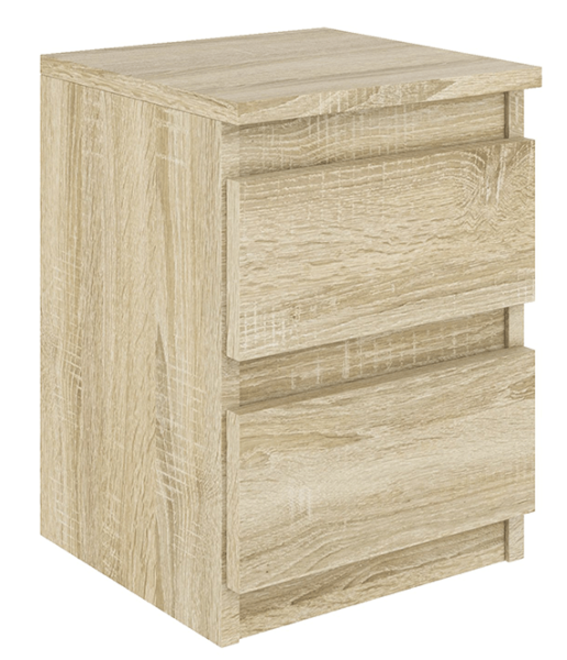 Szafka nocna BASIC 2 szuflady – Dąb Sonoma | 30x41x30 cm 742012