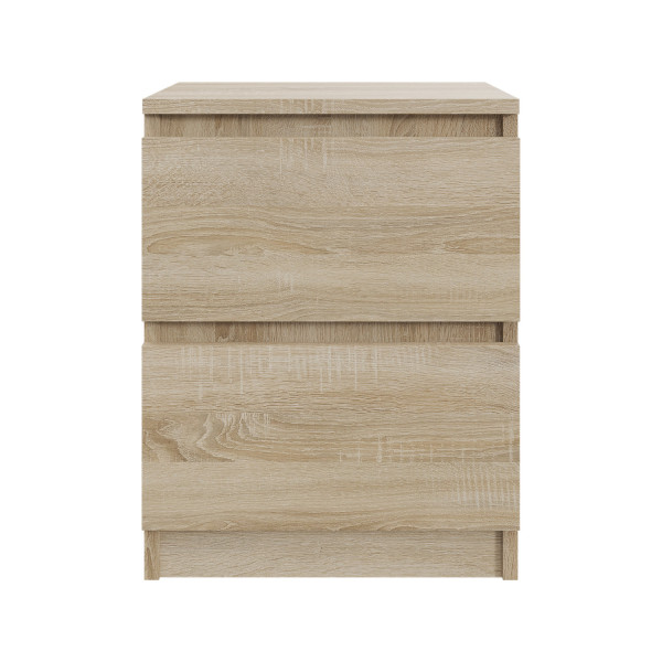Szafka nocna BASIC 2 szuflady – Dąb Sonoma | 40x53x40 cm 748167