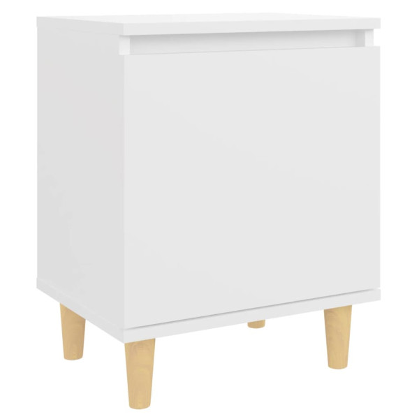 Szafka Nocna Biała Komoda Stolik Nocny Do Sypialni 40x30x50 cm 848292