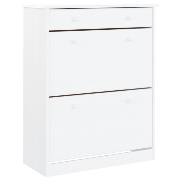 Szafka Nocna Biała Komoda Stolik Nocny Do Sypialni 77x35x96 cm 857446
