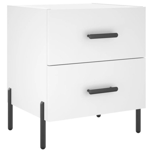 Szafka Nocna Biała Komoda Stolik Półka Nocna Do Sypialni 40x35x47.5 cm 855067