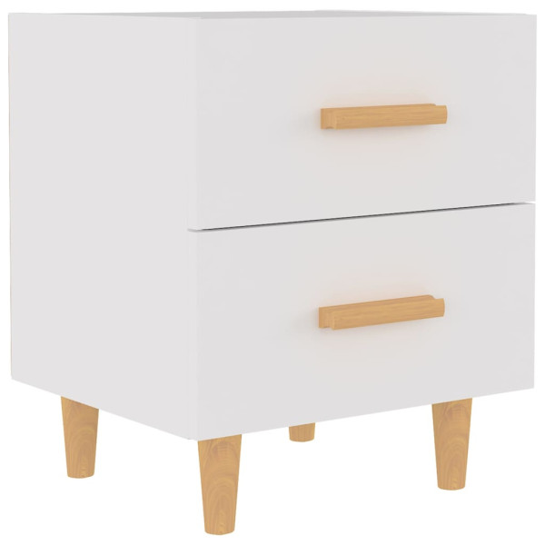 Szafka Nocna Biała Komoda Stolik Półka Nocna Do Sypialni 40x35x47.5 cm 855128