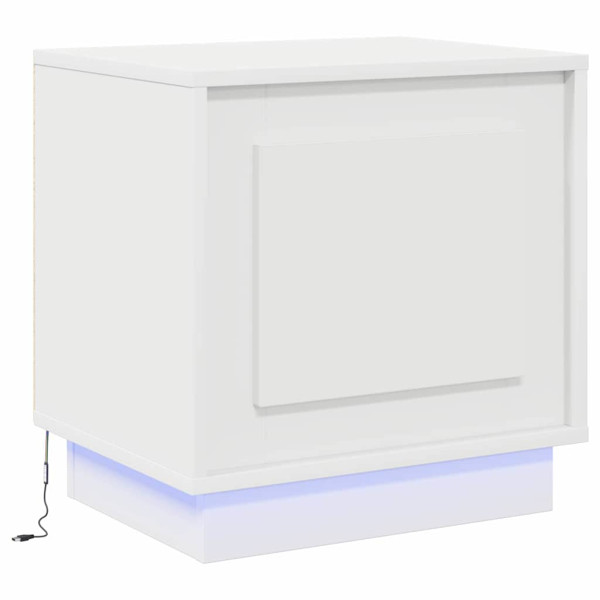 Szafka Nocna Biała Komoda Stolik Półka Nocna Do Sypialni 44 x 34.5 x 45 cm 857428