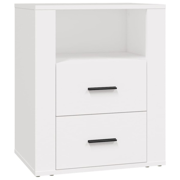 Szafka Nocna Biała Komoda Stolik Półka Nocna Do Sypialni 50x36x60 cm 857485