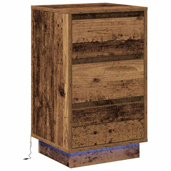 Szafka Nocna Brąz Komoda Stolik Półka Nocna Do Sypialni 39 x 34.5 x 65 cm 857433