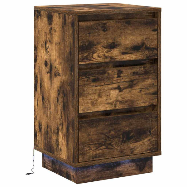 Szafka Nocna Brąz Komoda Stolik Półka Nocna Do Sypialni 39 x 34.5 x 65 cm 857231