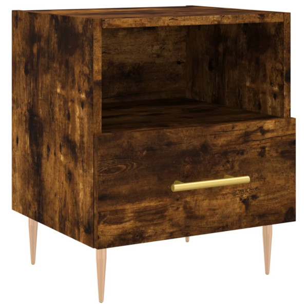 Szafka Nocna Brąz Komoda Stolik Półka Nocna Do Sypialni 40x35x47.5 cm 848288