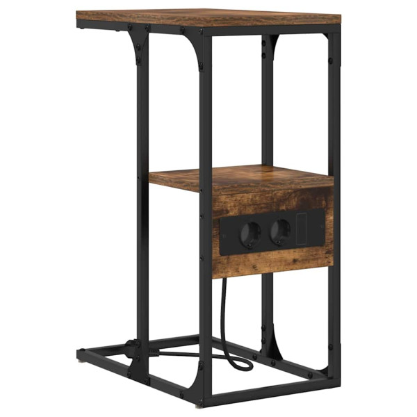 Szafka Nocna Brąz Komoda Stolik Półka Nocna Do Sypialni 41.5 x 26 x 60.5 cm 857439