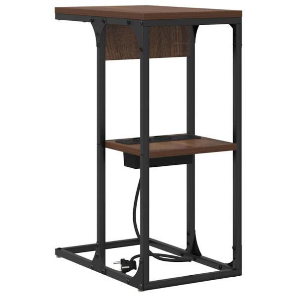 Szafka Nocna Brąz Komoda Stolik Półka Nocna Do Sypialni 41.5 x 26 x 60.5 cm 857457
