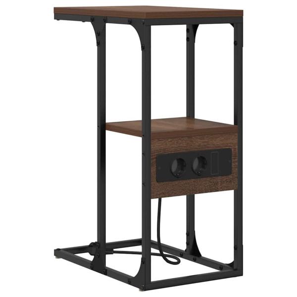 Szafka Nocna Brąz Komoda Stolik Półka Nocna Do Sypialni 41.5 x 26 x 60.5 cm 857134