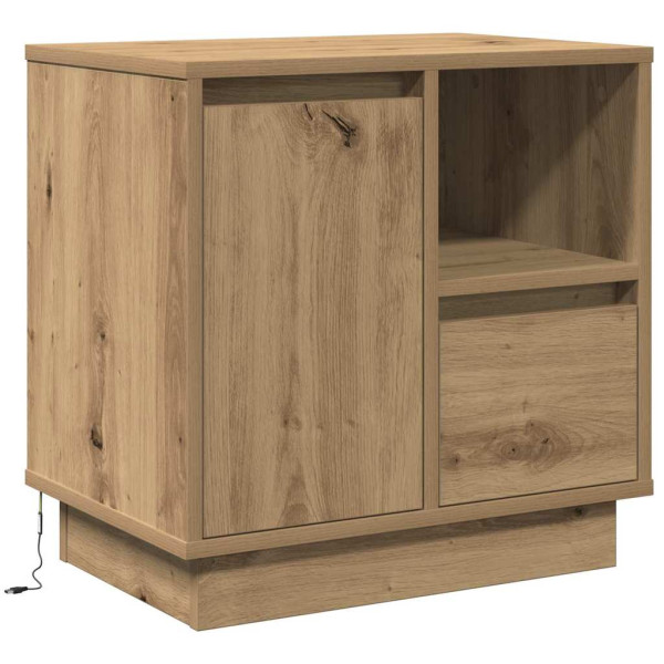 Szafka Nocna Brąz Komoda Stolik Półka Nocna Do Sypialni 50 x 34.5 x 50 cm 855044