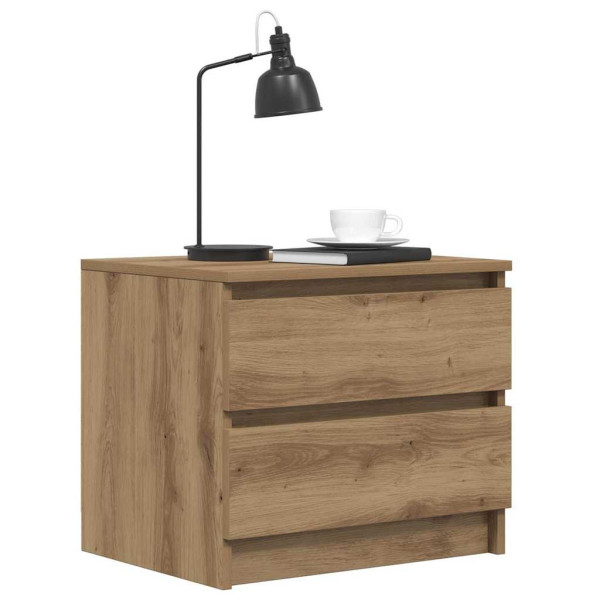Szafka Nocna Brąz Komoda Stolik Półka Nocna Do Sypialni 50x40x43.5 cm 855864
