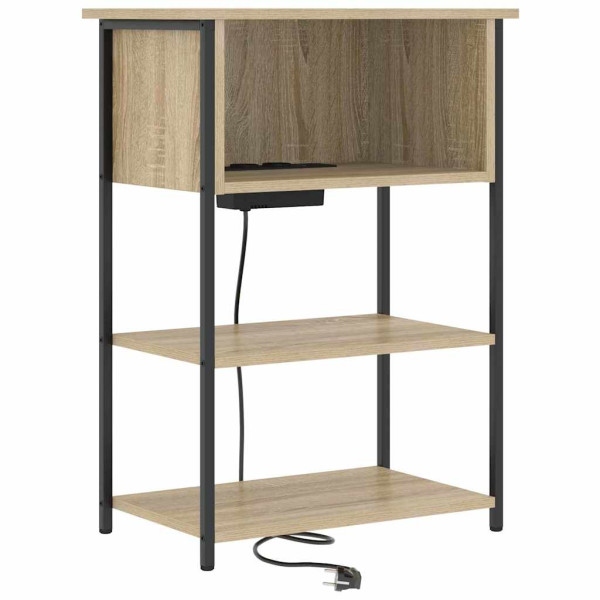 Szafka Nocna Brąz Komoda Stolik Półka Nocna Do Sypialni 55 x 31 x 76 cm 857564
