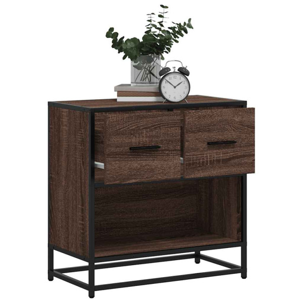 Szafka Nocna Brąz Komoda Stolik Półka Nocna Do Sypialni 60x31x60 cm 855165