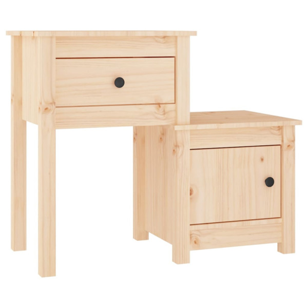Szafka Nocna Brązowa z Szufladą z Drzwiami Do Sypialni 79,5x38x65,5 cm 743809