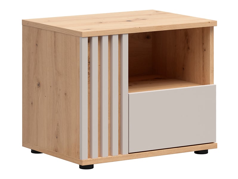 Szafka nocna Brevas 55 cm lewostronna z szufladą dąb artisan/kaszmir 849088
