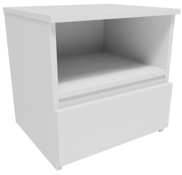 Szafka nocna CL140BIA biała 40cm mały stolik nocny regał komoda z szufladą 720826
