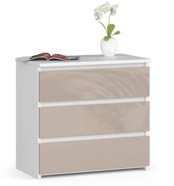 Szafka Nocna Cl3 60 Cm Pk Biała / Cappuccino Połysk 727951