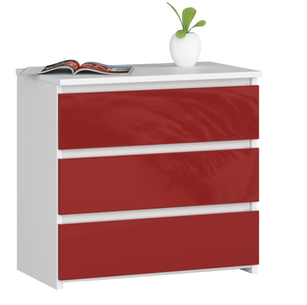 Szafka Nocna Cl3 60 Cm Pk Biała / Czerwony Połysk 727946