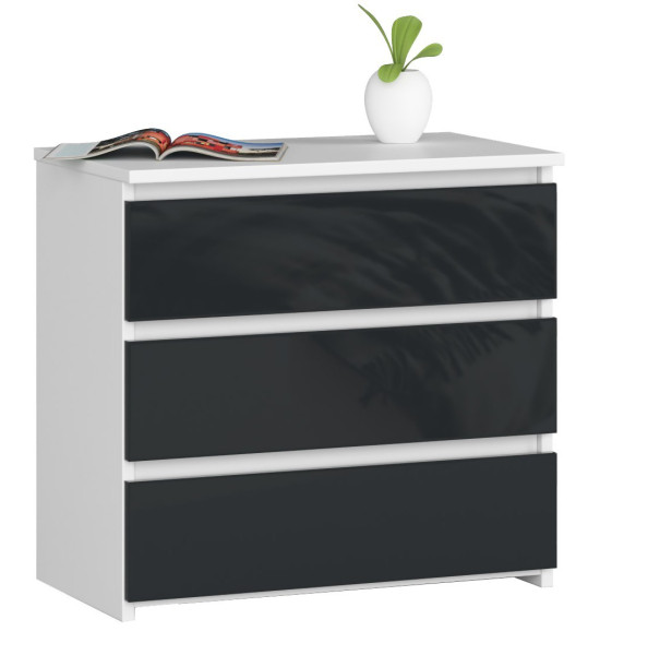 Szafka Nocna Cl3 60 Cm Pk Biała / Grafit Połysk 727945