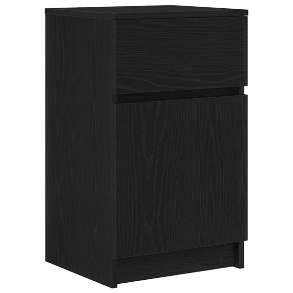 Szafka Nocna Czarna Komoda Stolik Półka Nocna Do Sypialni 39x35x65 cm 851836